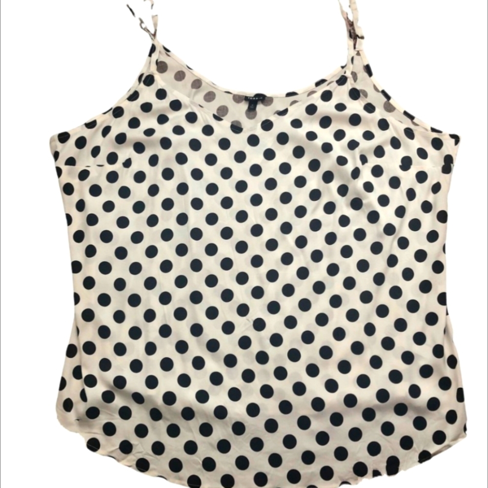 Torrid White/ Black Polka Dot Camisole